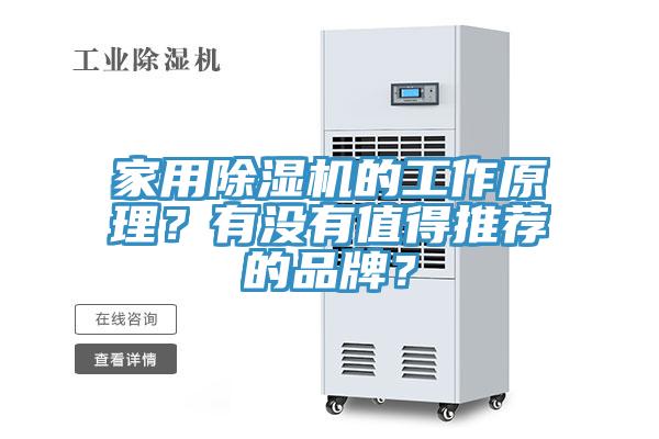 家用除濕機的工作原理？有沒有值得推薦的品牌？