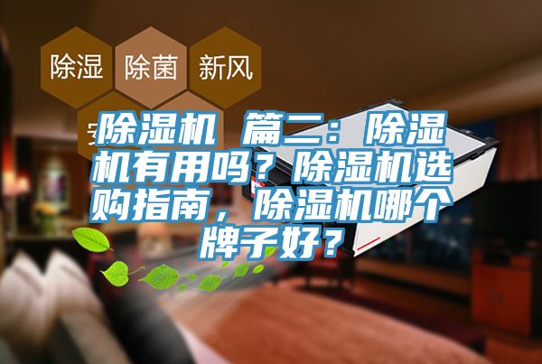 除濕機 篇二：除濕機有用嗎？除濕機選購指南，除濕機哪個牌子好？