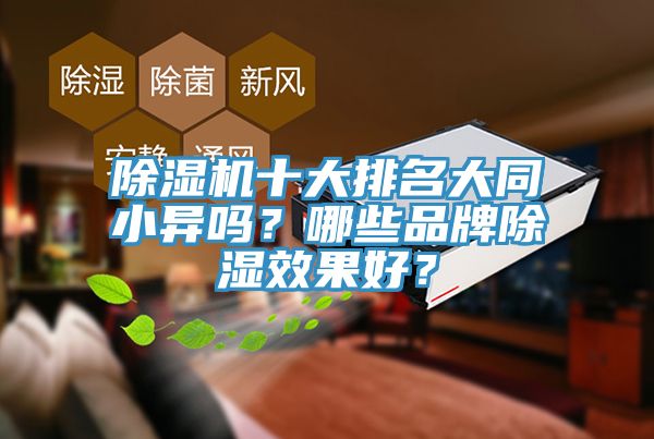 除濕機十大排名大同小異嗎？哪些品牌除濕效果好？